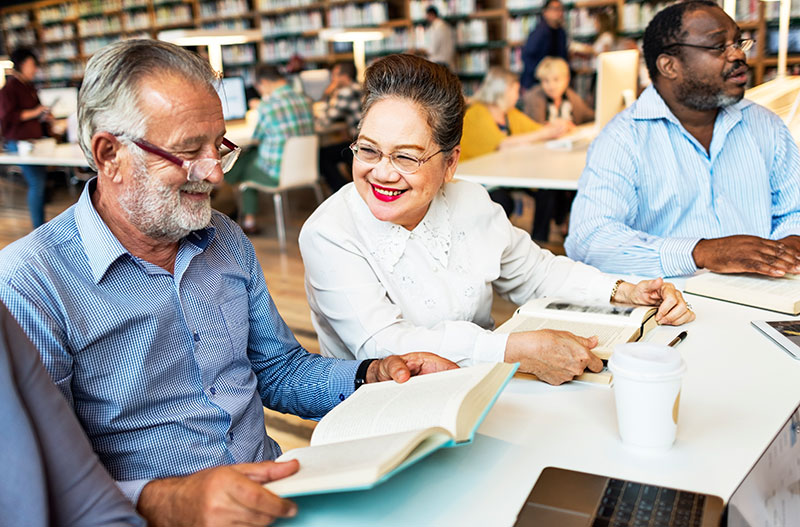 AMAC Book Club members discussing