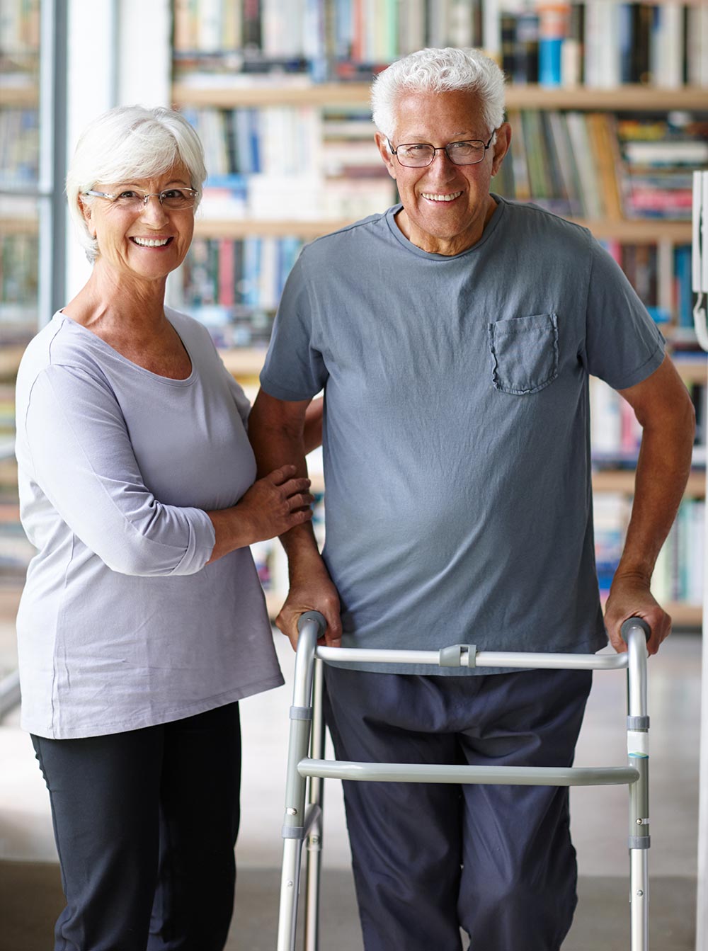 Senior couple aging in place at home