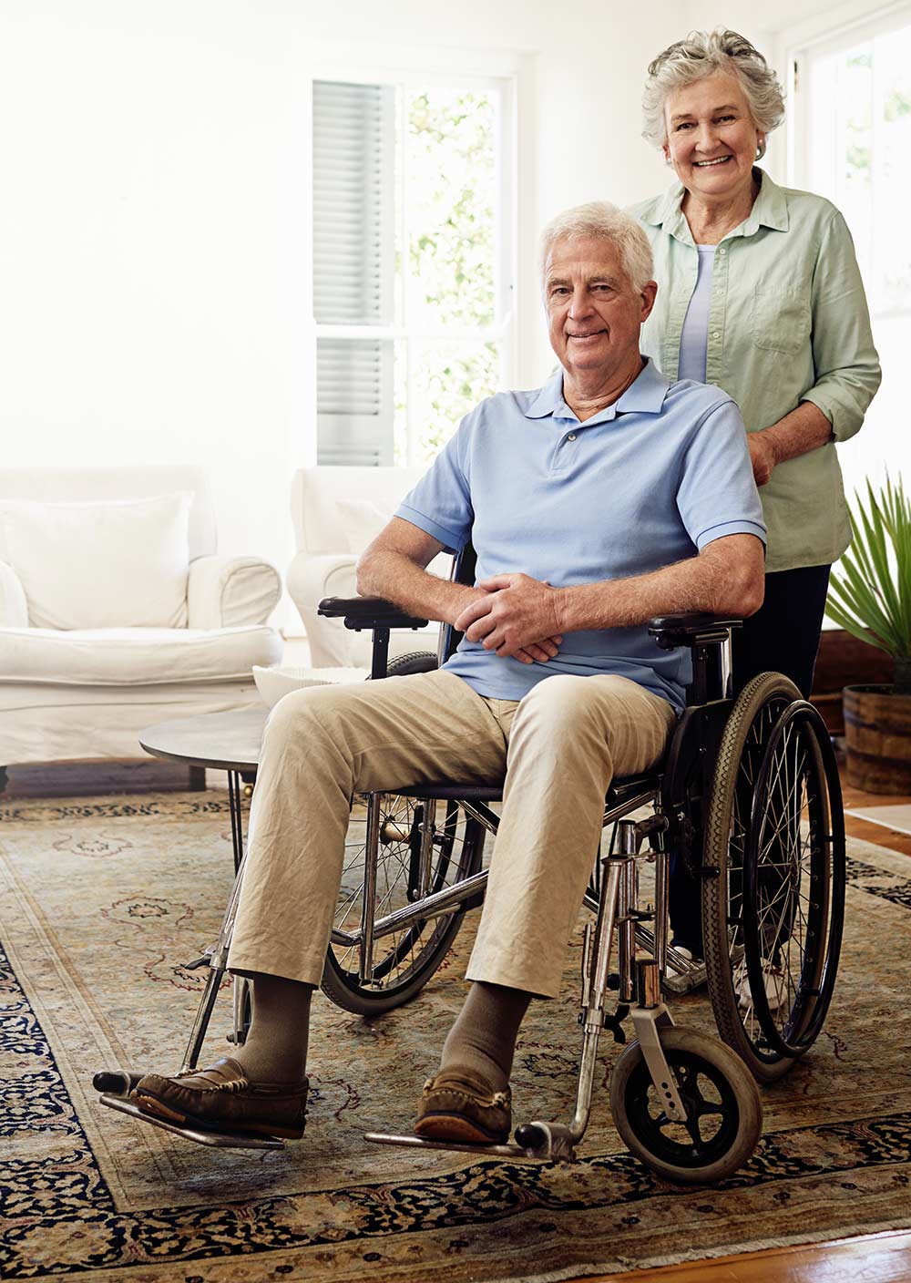 Senior couple at home