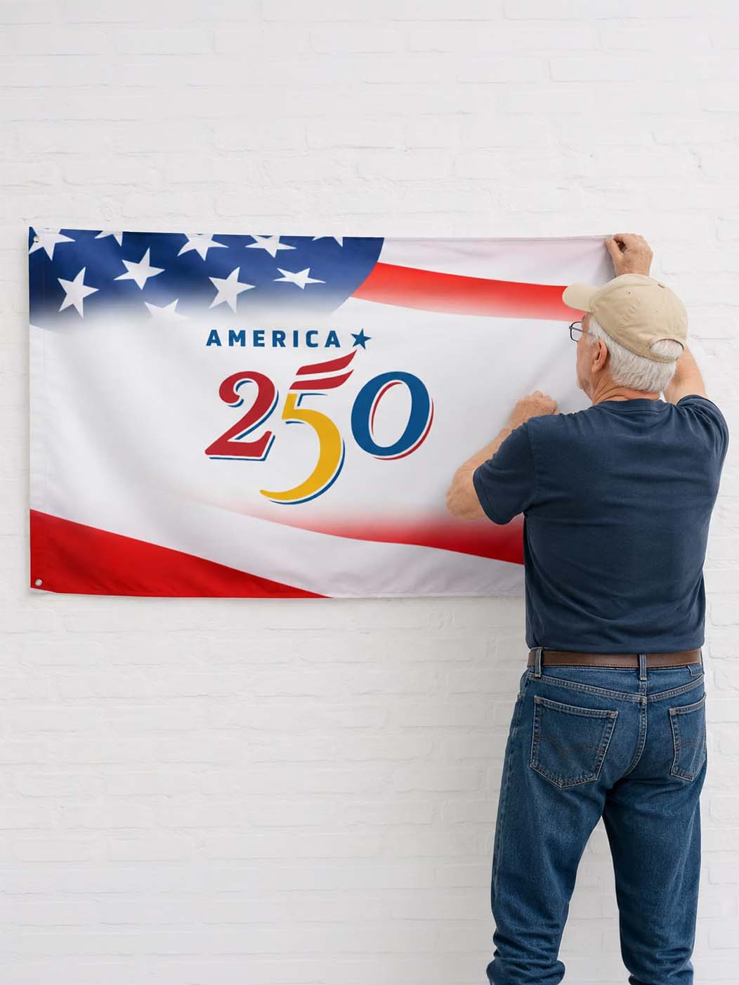Celebrate America 250 All-Over Print Flag