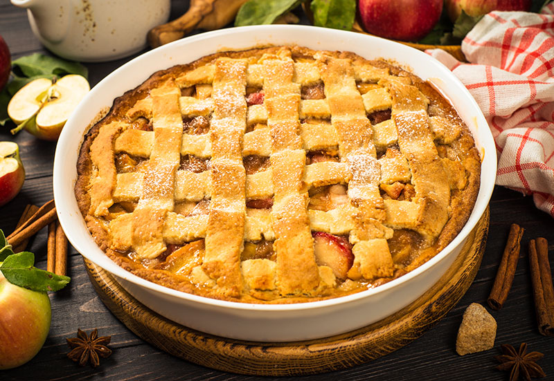 Homemade apple pie